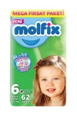 Molfix 3D Bebek Bezi 6 Numara Xlarge Ultra Fırsat Paketi 62 Adet - 2