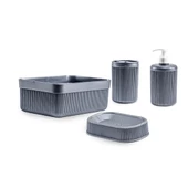 Hometarz 4 lü Plastik Banyo Seti Fırçalık Sabunluk Organizer - 2