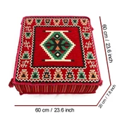 Shark Anatolia Şark Köşesi Masası Puf Zeugma Kırmızı - 2