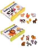 Çiftlik Hayvanları ve Orman Hayvanları Baby Puzzle 2li Set Eolo - 1