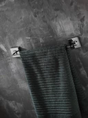 SAS Delmeye Son Yapışkanlı Banyo Mutfak Uzun Havluluk Askısı Krom Y-405 thumbnail 1