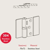 Gürçay Kabin Menteşesi Paslanmaz Binili - 3