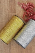 20 Metre Dekoratif Simli Gold Monofil Paketleme İpi - 2