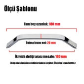 Şahin Çekmece Mutfak Dolap Kapak Kulpu Kulbu 160 mm Metal Kulp thumbnail 7