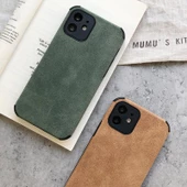 İphone 11 Köşe Korumalı Antik Deri Telefon Kılıfı thumbnail 7