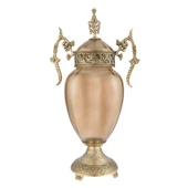 Vitale Metal Desenli Cam Vazo AK.FN0038 thumbnail 2