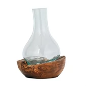 Vitale Wood Çiçek Cam Vazo 20x26 cm AK.IS0006 thumbnail 2