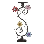 Vitale Saga Çiçekli Metal Mumluk 11x40 cm AK.GA0022 thumbnail 4