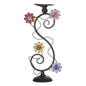 Vitale Saga Çiçekli Metal Mumluk 11x40 cm AK.GA0022 thumbnail 1