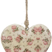 Vitale Şiva Çiçek Desenli Krem Kalp Büyük Boy AK.FQ0025-K thumbnail 3