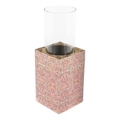 Vitale Şiva Çiçek Desenli Pembe Mumluk 18x31 cm AK.FQ0024 thumbnail 4