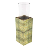 Vitale Şiva Çiçek Desenli Yeşil Mumluk 18x41 cm AK.FQ0023-Y thumbnail 4