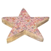 Vitale Şiva Çiçek Desenli Dekoratif Yıldız Pembe Küçük Boy AK.FQ0018-P thumbnail 2