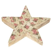 Vitale Şiva Çiçek Desenli Dekoratif Yıldız Krem Küçük Boy AK.FQ0018 thumbnail 5