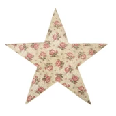 Vitale Şiva Çiçek Desenli Dekoratif Yıldız Krem 25x4 cm AK.FQ0017-K thumbnail 1