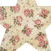Vitale Şiva Çiçek Desenli Dekoratif Yıldız Krem Küçük Boy AK.FQ0018 thumbnail 3
