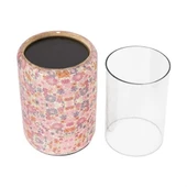 Vitale Şiva Çiçek Desenli Pembe Mumluk 12x18 cm AK.FQ0015-P - 6
