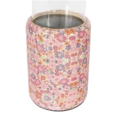 Vitale Şiva Çiçek Desenli Pembe Mumluk 12x18 cm AK.FQ0015-P - 5
