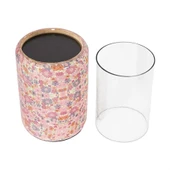 Vitale Şiva Çiçek Desenli Pembe Mumluk 12x18 cm AK.FQ0015-P - 3