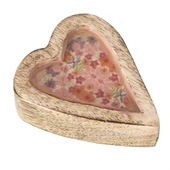 Vitale Şiva Çiçek Desenli Pembe Dekoratif Kalp Küçük Boy AK.FQ0014-P thumbnail 2