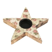 Vitale Şiva Çiçek Desenli Yıldız T-Light Krem 17x4 cm AK.FQ0011-K - 3