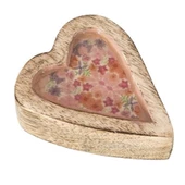 Vitale Şiva Çiçek Desenli Pembe Dekoratif Kalp Küçük Boy AK.FQ0014-P thumbnail 5