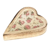 Vitale Şiva Çiçek Desenli Krem Dekoratif Kalp Orta Boy AK.FQ0013-K thumbnail 3