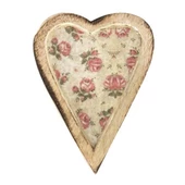 Vitale Şiva Çiçek Desenli Krem Dekoratif Kalp Orta Boy AK.FQ0013-K thumbnail 4