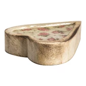 Vitale Şiva Çiçek Desenli Krem Dekoratif Kalp Orta Boy AK.FQ0013-K thumbnail 2