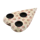 Vitale Şiva Çiçek Desenli Krem T-light 19x4 cm AK.FQ0008 - 2
