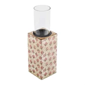 Vitale Şiva Çiçek Desenli Krem Mumluk 10x20 cm AK.FQ0003-K thumbnail 2