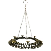 Vitale Eskitme Metal Oval Altılı Mumluk 47x7 cm AK.DM0001 thumbnail 1