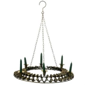 Vitale Eskitme Metal Oval Altılı Mumluk 47x7 cm AK.DM0001 thumbnail 6