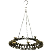 Vitale Eskitme Metal Oval Altılı Mumluk 47x7 cm AK.DM0001 thumbnail 4