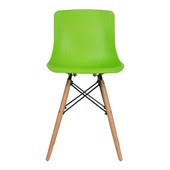 Vitale Maya Ahşap Ayaklı Sandalye Yeşil MS.SA073 - 2