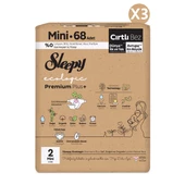 Sleepy Ecologic Premium Plus Avantajlı Paket Bebek Bezi 2 Numara Mini 204 Adet thumbnail 2