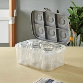 Urve Pratik 6 Bölmeli Çay Bardağı Taşıma Aparatı Kabı - 1