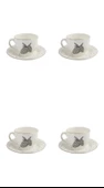 Porland Forest Tabaklı Çay Fincanı 215cc 4lü - 1