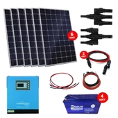 Teknovasyon Arge Güneş Enerjisi Bağ Evi Solar Paketi 5KVA İnverter 330W Güneş Paneli 150AH Jel Akü - 1