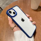 İphone 13  Metal Kamera Çerçeveli Kenarları Renkli Kılıf - 7