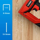 Kobb Kbz200b 8-16Mm Zımba Ve 15-16Mm Profesyonel Çivi Çakma Makinesi + 3000 Adet Yedek Zımba Ve Çivi thumbnail 2