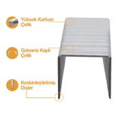 KOBB KBZ212 12mm 2500 Adet 200 Serisi Ağır Hizmet Tipi Zımba Teli - 6