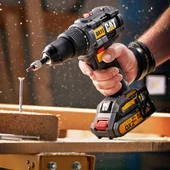 Cat Dx11 18Volt/2.0Ah Li-İon Çift Akülü Kömürsüz Profesyonel Şarjlı Matkap - 7