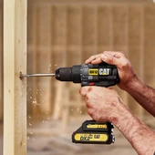 Cat Dx12 18Volt/2.0Ah Li-İon Çift Akülü Kömürsüz Profesyonel Şarjlı Darbeli Matkap - 12
