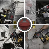 CAT DX21 18Volt 4.0Ah 2.2J Li-ion Çift Akülü Şarjlı Kömürsüz Profesyonel SDS-Plus Pnömatik Kırıcı/Delici - 9