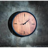 Rehome Ron Saat | Ceviz Kaplamalı Modern Duvar Saati | 55 cm Çap Duvar Saati thumbnail 6