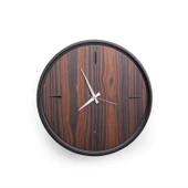 Rehome Ron Saat | Ceviz Kaplamalı Modern Duvar Saati | 55 cm Çap Duvar Saati thumbnail 3