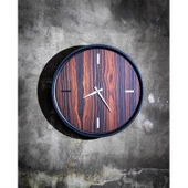 Rehome Ron Saat | Ceviz Kaplamalı Modern Duvar Saati | 55 cm Çap Duvar Saati thumbnail 10