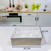 Hometarz Bölmeli Çekmece Dolap İçi Düzenleyici Organizer Çizgili - 3