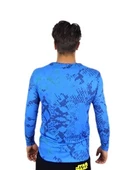 Mavi Desenli Boyu Uzun T-Shirt 102 - 3